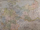 1898 Middle Europe Vintage Geographical Map Original 19 X 9 5  Color C12-8