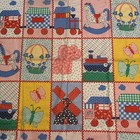 Vintage Springs Mills Baby  Nursery Quilt Panel Patch Cheater Fabric  W  Backing