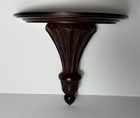 Vintage Bombay Company Mahogany Wood Wall Shelf Sconce Carved Fluted 10 5 