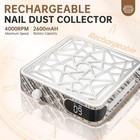 Cordless Nail Dust Collector Powerful Vacuum Fan Acrylic Nail Dust Extractor