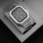 For Apple Watch 10 46mm Stainless Steel Band Case Metal Cover Strap