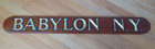 Vintage Babylon New York Boat Transom Port Sign Teak  Gold Lettering 36 x 4 5 