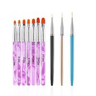 10 Pcs Gel Nail Brush Set  7 Pcs Uv Gel Nail Painting Brushes With 10 Piece Set