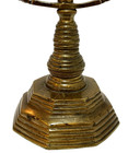 Jewish Menorah Heavy Brass Judaica Judaism Israel Vintage Hebrew Hanukkah