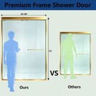4 adjustable Sliding Bathroom Door 60 wx72 h Brushed Gold Walk In Shower Door