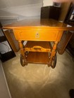 67844  Pennsylvania House Solid  Cherry Wood Drop Leaf Tea Cart With Drawer