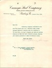 1912 Carnegie Steel Co Letterhead Pittsburgh Pa  Bl135