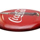 Coca-cola Tin Button Sign Wall Decor Vintage Retro Metal Round 24 Inch Red
