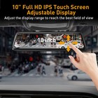 10  Full Touch Hd 1080p Car Dual Lens Dvr Rear View Mirror Video Dash Camera Cam