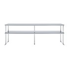 12 In  X 96 In  Amgood Stainless Steel Double Deck Over Shelf