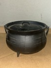 Victorian Era 3-legged Cooking Cauldron W  Original Top  Handle   Grinding Stone