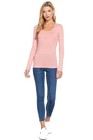  active Basic  Long Sleeve T Shirt Sexy Scoop Neck Stretch Cotton Tee  s-2x 