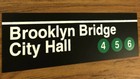 Mta New York City Subway Sign -brooklyn Bridge City Hall-  A Great Nyc Souvenir 