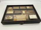 Antique Shadow Box Display Drawer Corn Product Samples From  Philadelphia Museum