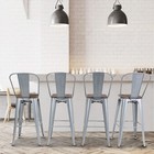 Metal Bar Stools Counter Barstools Farmhouse High Back Barstool 30 Inch Set Of 4