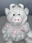 Fisher Price Puffalump White Cow Eyelet Dress Stuffed Animal Plush 1986 Vintage