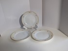 Set Of Three Antique Noritake Morimura Nippon Pink Rose Cream Band Salad Plate 