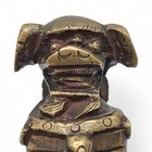 Vintage Chinese Brass Foo Dog Lion Wax Seal Stamp 2    Tall X 1 25  Wide