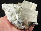 Wow  Big Pyrite Crystal Cube Cluster With Druzy Quartz 100  Natural Peru 446gr