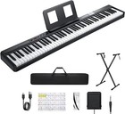 Donner Dep-1 Digital Piano Keyboard With Stand Pedal Carry Case 88 Key 128 Tone