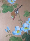 Vintage Chinese Painting On Silk - Good Condition Bird And Flowers Unframed  15