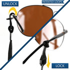 Eye Glasses String Holder Straps 4 Pcs Sports Sunglasses Black Cords Nonslip