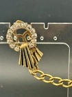 Vintage Gold-tone And Clear Rhinestone Sweater Clip