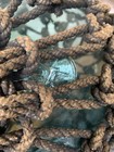 Vintage Japanese Netted Fishing Buoy Hand Blown Blue Glass  Signed