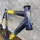 Vintage Nova Road Bike Frame 56cm Columbus 700c Blue Yellow Fade 130mm Race Al