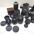 Lot Of Digital Film Cameras Lenses Pentax Hitachi Kodak Polaroid Camcorders Slr