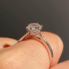 Lab Grown Diamond Engagement Ring  1 00 Ct 10k Gold Wedding Ring Gift