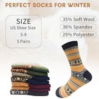  Women s Wool Socks - 5 Pairs  Vintage Winter   Fuzzy Thick Socks For Women   