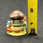 Vintage Occupied Japan Ceramic Elves Pixie Mushroom House Fairy Garden Figurine