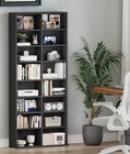 16 Shelf Dvd Storage Tower Adjustable Media Rack Bookcase Organizer