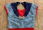 Weissman Crew Song 11738 Dance Costume Lc Nautical Crop Top Skirt Rhinestone Bow