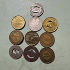 Lot Of 10  Variety Of One Local Fare Transit Token Lot Small Size Of 5c Lot A