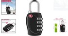 Lightweight Tsa Approved Combination Lock     Perfect For Suitcases And Lockers
