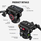 Metal Video Tripod Fluid Head With Quick Release Plate   heavy Duty