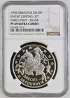 1992 Gibraltar 35 Ecu 25 Pounds Silver Proof Ngc Pf69 Ultra Cameo - Torch Privy