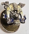 Antique Bpoe Elks Jeweled Gold G f  Lapel Pin