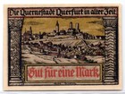 1921 Germany Querfurt Notgeld 1 Mark Note  2719 