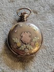 14k Solid Tricolor Gold   Diamond Custom Case Elgin Hunter Pocket Watch Wadswort