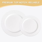 200 White Plastic Plates  Heavy-duty  Disposable For Parties weddings
