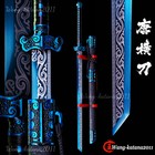 Blue Functional Ninja Sword Sharp Straight Japanese Katana Broadsword 1095 Steel