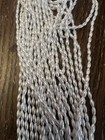 Vintage White Faux Pearl Lucite Rice Oval Bead Strand Long Hank Lot