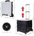 Heavy Duty Folding Shopping Cart Rolling Luggage Trolley Basket 100 Lbs Capacity