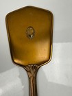 Vintage 1950s Gold Plated Metal Handheld Mirror Vanity 