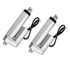 2x Linear Actuators 4  Inch With Brackets Stroke 225 Pound Max Lift 12 Volt Dc 