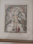 Four  4  Vintage Original  Framed Classic Judaica Etchings Signed  ben Ari  