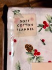 4-pc Laura Ashley Pinecone Toss King Size Cotton Flannel Christmas Sheet Set